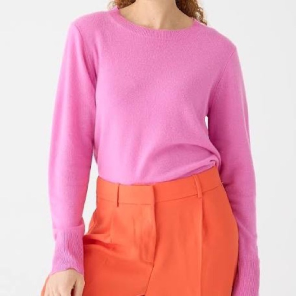 Pink JCrew 100% Cashmere Sweater